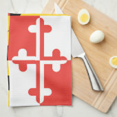 Maryland Flag Dish Towel Theedoek (Quarter Fold)
