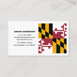 Maryland Flag Elegant Visitekaartje/Verenigde Stat Visitekaartje