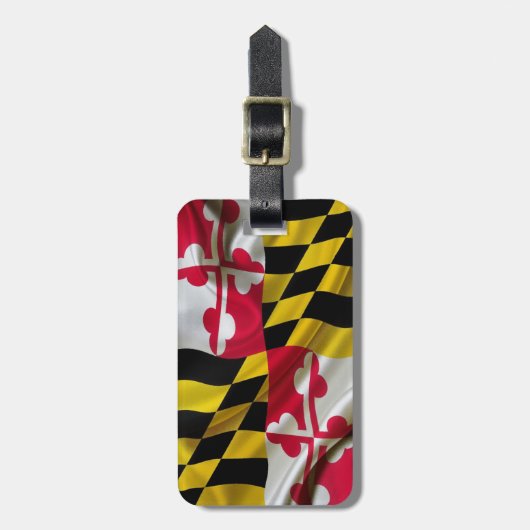 Maryland Flag Fabric Bagagelabel (Voorkant verticaal)