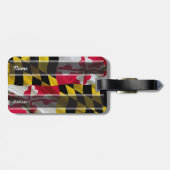 Maryland Flag Fabric Bagagelabel (Achterkant horizontaal)