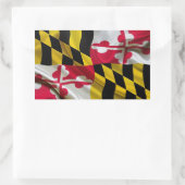 Maryland Flag Fabric Rechthoekige Sticker (Tas)