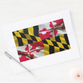Maryland Flag Fabric Rechthoekige Sticker (Envelop)