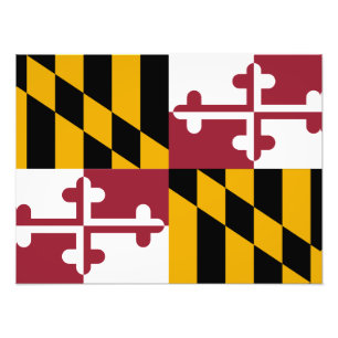 Maryland Flag Foto Afdruk