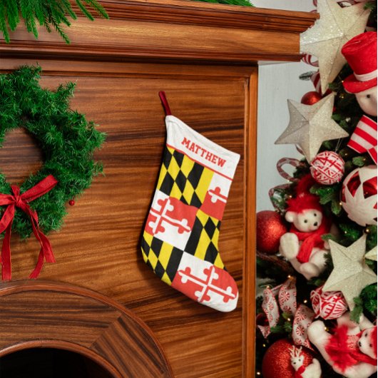 Maryland Flag gepersonaliseerd Kleine Kerstsok