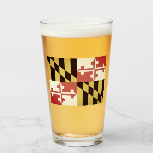 MARYLAND Flag - Glas (Voorkant gevuld)