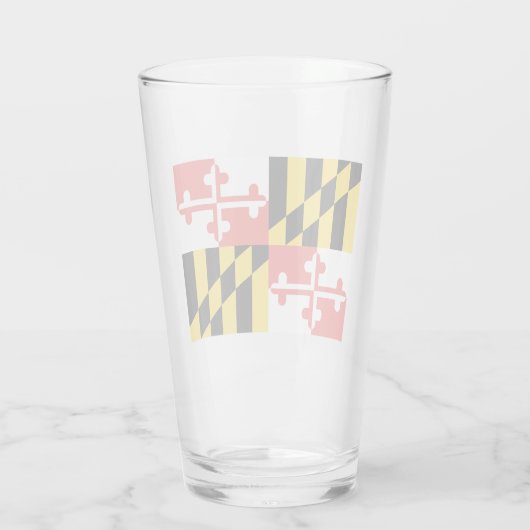 Maryland Flag Glass Cup Glas (Achterkant)