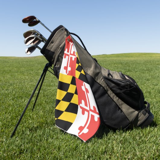 Maryland Flag Golf Handdoek (Groen)