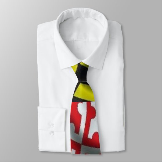 Maryland Flag (groot afdrukken) Stropdas (Gebonden)