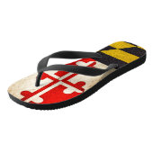 Maryland Flag - Grunge Teenslippers (Schuin)