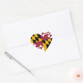 Maryland Flag Hart Sticker (Envelop)