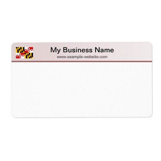 Maryland Flag Header Verzendlabel (Voorkant)