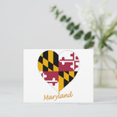 Maryland Flag Heart Briefkaart (Staand voorkant)