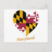 Maryland Flag Heart Briefkaart (Voorkant)