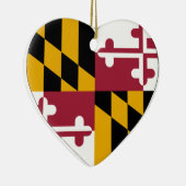Maryland Flag Heart Keramisch Ornament (Rechts)