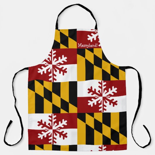 Maryland Flag Holiday Snowflake Schort (Voorkant)