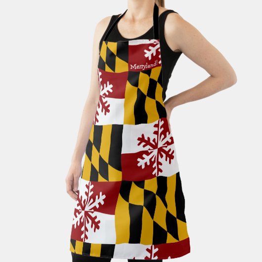 Maryland Flag Holiday Snowflake Schort (Insitu)
