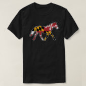 Maryland Flag Horse Sticker T-shirt (Design voorkant)