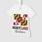 Maryland Flag Humoureuze kerstboomversiering Ornament (voorkant)