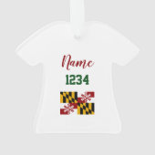Maryland Flag Humoureuze kerstboomversiering Ornament (achterkant)