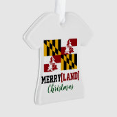 Maryland Flag Humoureuze kerstboomversiering Ornament (voorkant)