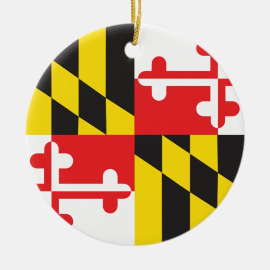 MARYLAND FLAG KERAMISCH ORNAMENT (Voorkant)