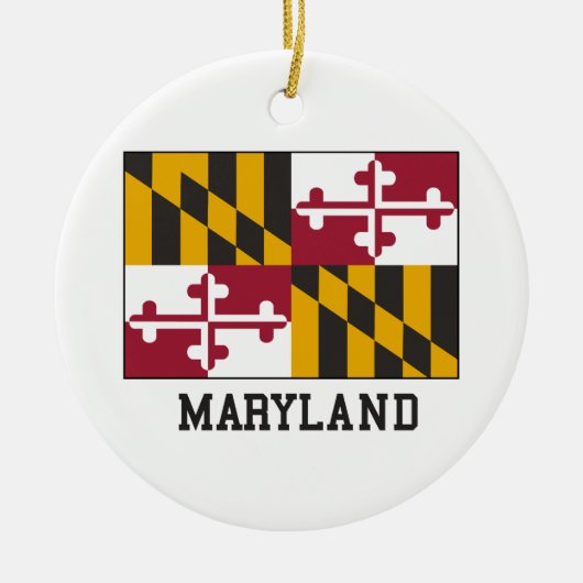 Maryland Flag Keramisch Ornament (Voorkant)