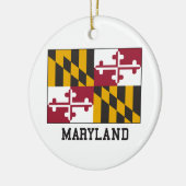 Maryland Flag Keramisch Ornament (Links)