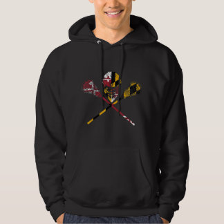 Maryland Flag Lacrosse Boys Mannen Vrouwencollege Hoodie