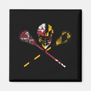 Maryland Flag Lacrosse Boys Mannen Vrouwencollege Magneet