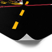 Maryland Flag Lacrosse Boys Men's Women's College  Poster (Hoek)