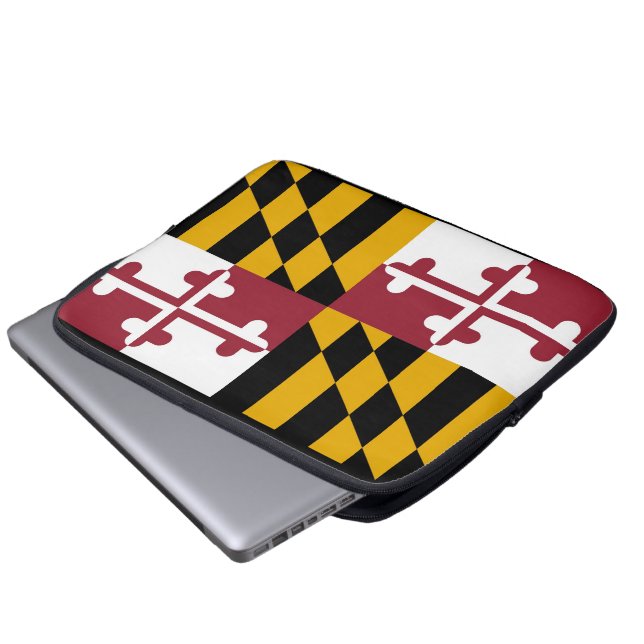 Maryland Flag Laptop Sleeve (Voorkant onderkant)