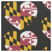 Maryland Flag Love Heart Stof (Close Up)