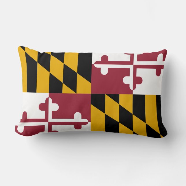 Maryland Flag Lumbar Sierkussen Kussen (Voorkant)