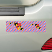 Maryland Flag Map Bumpersticker (Op auto)