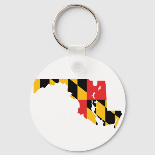 Maryland Flag Map Sleutelhanger (Voorkant)