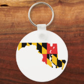 Maryland Flag Map Sleutelhanger (Voorkant)