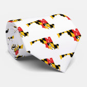 Maryland Flag Map Stropdas (Opgerold)