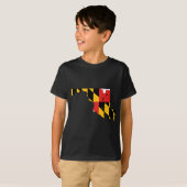 Maryland Flag Map T-shirt (Voorkant volledig)