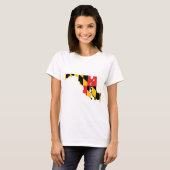 Maryland Flag Map T-shirt (Voorkant volledig)