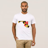 Maryland Flag Map T-shirt (Voorkant volledig)