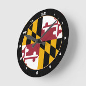 Maryland Flag & Maryland mode/design USA Ronde Klok (Hoek)