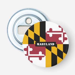 Maryland Flag & Maryland, partij VS/sport Button Flesopener