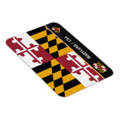 Maryland Flag & Maryland State /trip America Magneet (Rechterzijde)