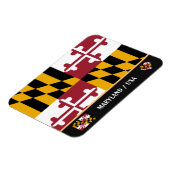 Maryland Flag & Maryland State /trip America Magneet (Linkerzijde)