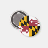 Maryland flag & Maryland, USA-day/sport Magneet (Voorkant / Achterkant)