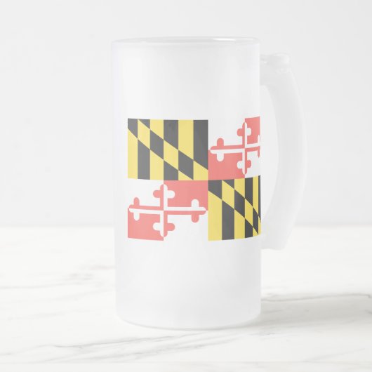 MARYLAND Flag - Matglas Bierpul (Voorkant rechts)