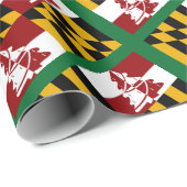 Maryland Flag Merryland Kerstmis   Cadeaupapier (Rol Hoek)
