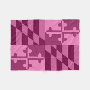 Maryland Flag Monochromatische deken - hete roze
