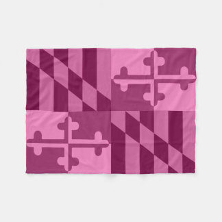 Maryland Flag Monochromatische deken - hete roze