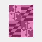 Maryland Flag Monochromatische deken - hete roze (Voorkant)
